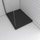 Receveur de douche Stone 2 noir rectangle 70 x 90 cm AURLANE