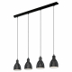 Lustre Priddy noir E27 4 x 60 W EGLO