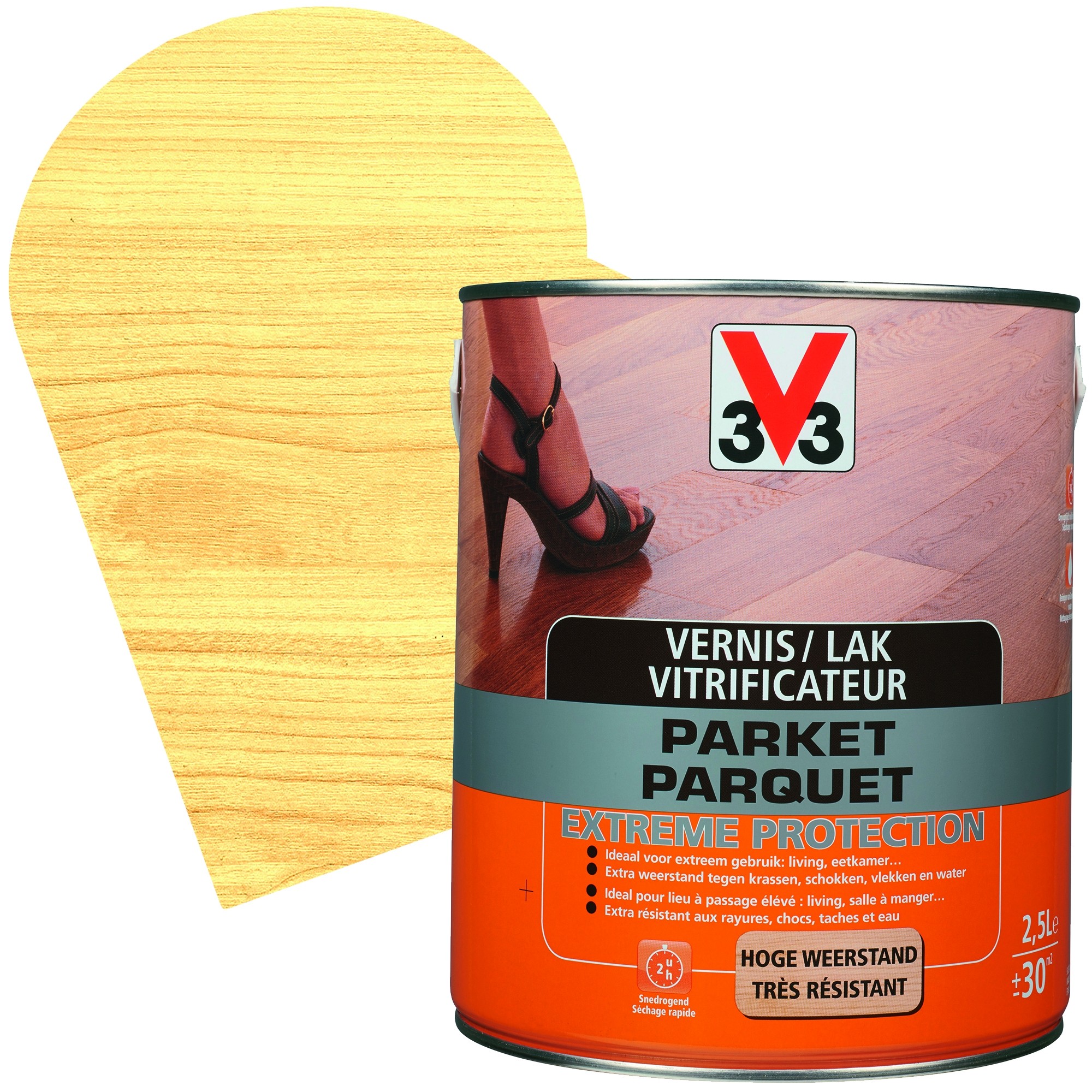 Vernis vitrificateur Parquet incolore brillant 0,75 L V33