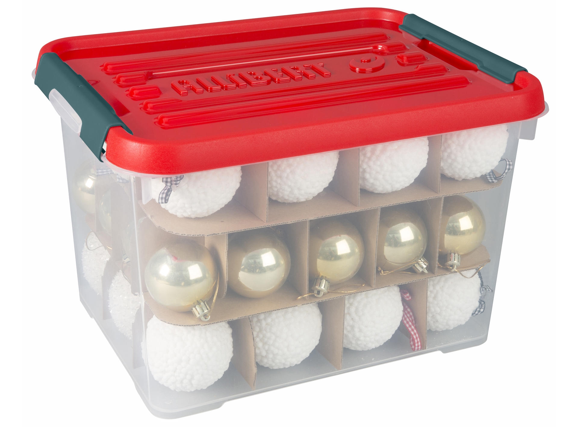 Boîte de rangement pour boules de Noël avec séparateurs - Boîte de