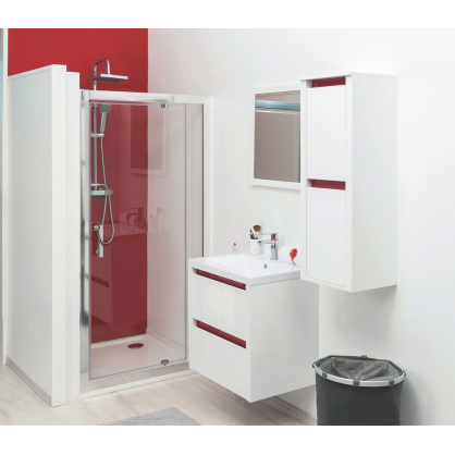 Porte de douche pivotante chrome Ekla 90 x 185 cm ONDÉE