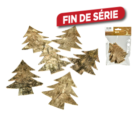 Sapin en écorce de bois 7 x 6 cm 6 pièces