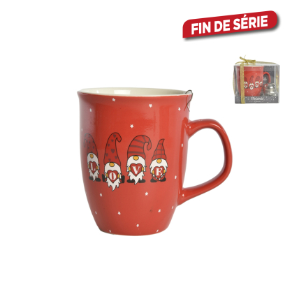 Mug avec boule à thé rouge