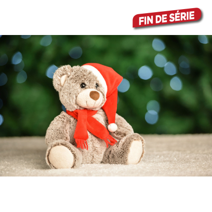 Ours en peluche avec bonnet 24,5 cm