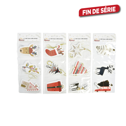 Set d'étiquettes porte-nom 12 pièces