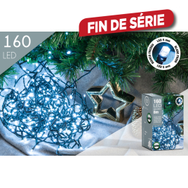 Guirlande extérieure 160 LED blanc froid 8 m