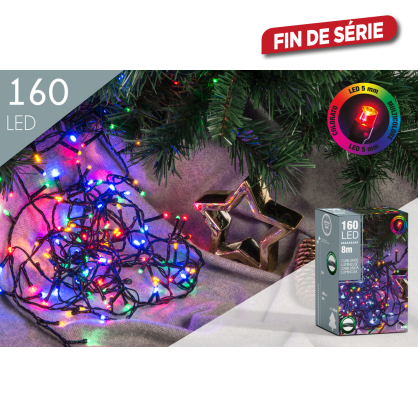 Guirlande extérieure 160 LED multicouleur 8 m