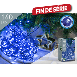 Guirlande extérieure 160 LED bleu 8 m