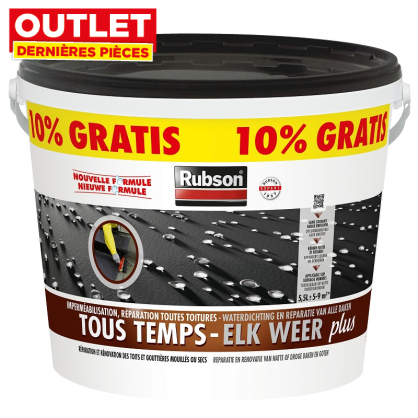 Revêtement imperméable en caoutchouc Tous Temps Noir + 10% gratuit RUBSON