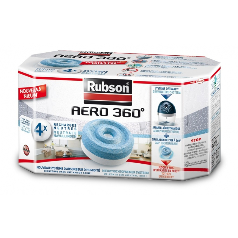 RUBSON - Rubson 2 recharges absorbeur d'humidité Aero 360° anti, rubson aero  