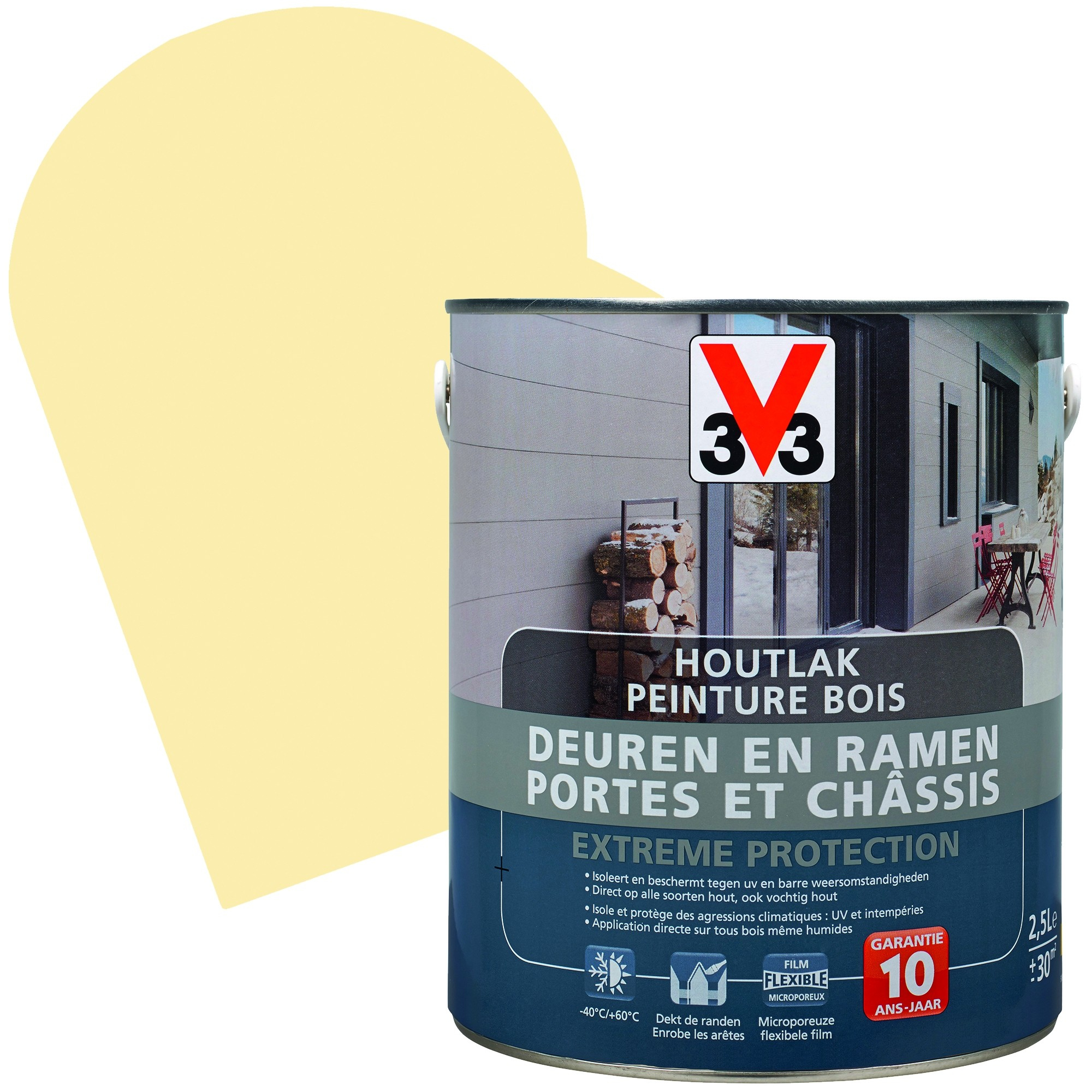 Peinture en clair de chassis bois lasurés + joints silicone