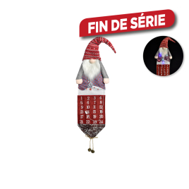 Calendrier de l'avent lutin LED 30 x 98 cm