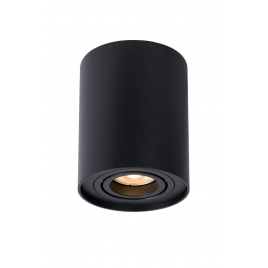 Spot Tube noir rond GU10 50 W LUCIDE