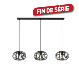 Suspension Manuela noir E27 3 x 40 W LUCIDE