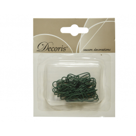 Crochet pour décoration de sapin vert 50 pièces DECORIS