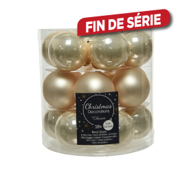 Boule de Noël en verre perle Ø 4 cm 18 pièces DECORIS