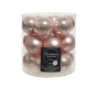 Boule de Noël en verre rose poudré Ø 4 cm 18 pièces DECORIS