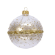 Boule de Noël en verre avec paillettes transparente Ø 8 cm DECORIS