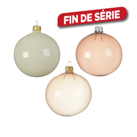 Boule de Noël en verre transparent Ø 8 cm DECORIS