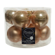 Boule de Noël en verre caramel Ø 6 cm 10 pièces DECORIS