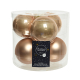 Boule de Noël en verre caramel Ø 8 cm 6 pièces DECORIS