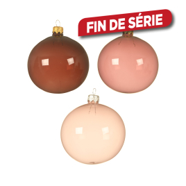 Boule de Noël en verre transparente Ø 8 cm DECORIS