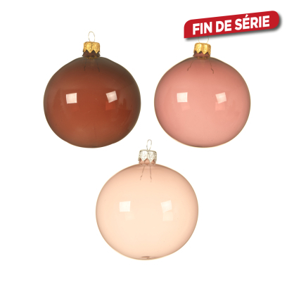 Boule de Noël en verre transparente Ø 8 cm DECORIS