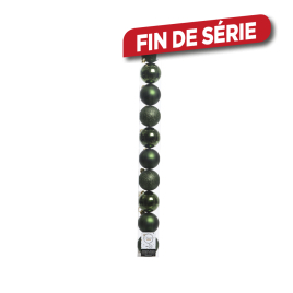 Boule de Noël incassable vert pin Ø 6 cm 10 pièces DECORIS