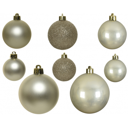 Set de boules de Noël perle Ø 6 - 10 cm 26 pièces DECORIS