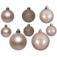 Set de boules de Noël rose poudré Ø 6 - 10 cm 26 pièces DECORIS