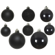 Set de boules de Noël noir Ø 6 - 10 cm 26 pièces DECORIS