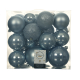 Set de boules de Noël bleu brumeux Ø 6 - 10 cm 26 pièces DECORIS