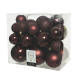 Set de boules de Noël acajou Ø 6 - 10 cm 26 pièces DECORIS