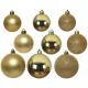 Set de boules de Noël or clair Ø 6 - 10 cm 26 pièces DECORIS