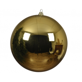 Boule de Noël incassable or clair Ø 14 cm DECORIS