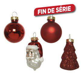 Set de boules de Noël en verre Ø 6 cm 9 pièces DECORIS