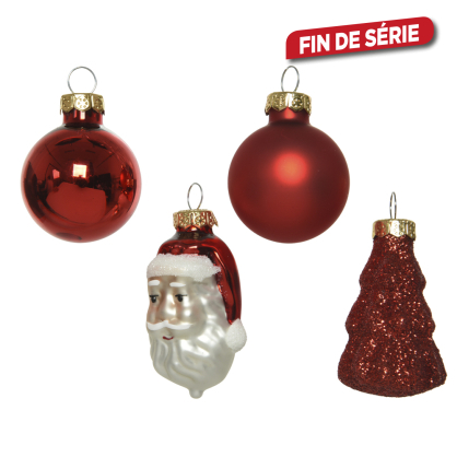 Set de boules de Noël en verre Ø 6 cm 9 pièces DECORIS