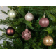 Set de boules de Noël Ø 6 cm rose 37 pièces DECORIS