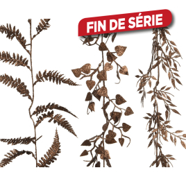 Guirlande extérieure avec feuilles brun noix 1,8 m