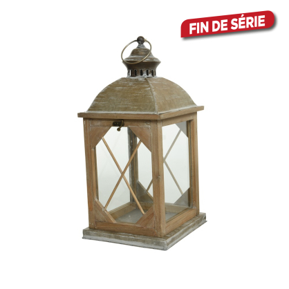 Lanterne en bois 43 cm