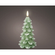 Bougie sur pile sapin vert Ø 8 x 16,5 cm LUMINEO