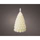 Bougie sur pile sapin crème Ø 9,5 x 19 cm LUMINEO