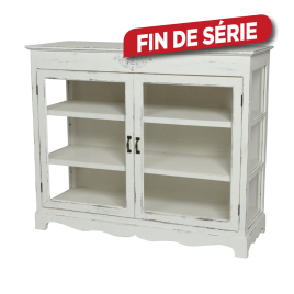 Armoire en bois blanche 106 x 39 x 87,5 cm DECORIS