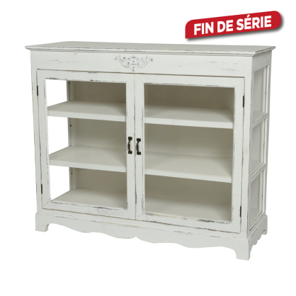 Armoire en bois blanche 106 x 39 x 87,5 cm DECORIS