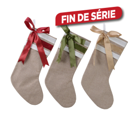 Chaussette de Noël à suspendre 46 cm DECORIS