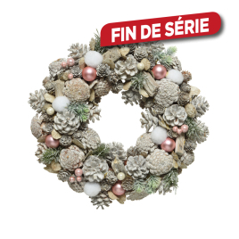 Couronne de Noël givrée Ø 34 cm DECORIS