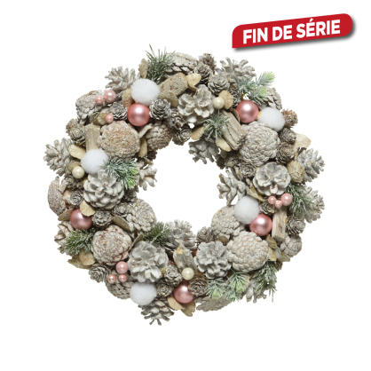 Couronne de Noël givrée Ø 34 cm DECORIS