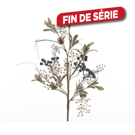 Branche avec baies bleues 65 cm DECORIS