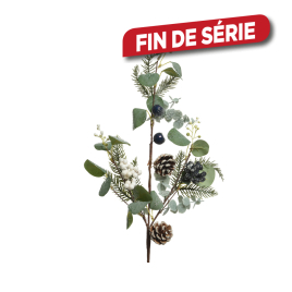 Branche avec baies et pommes de pin 80 cm