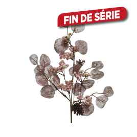 Branche avec baies roses 55 cm DECORIS